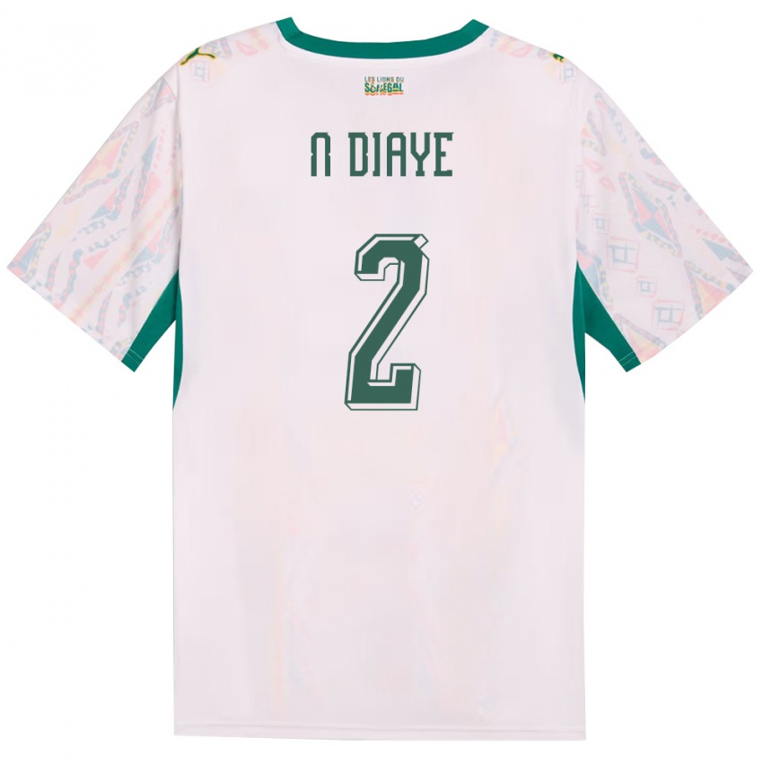 ילדים סנגל מוסא אנדאיה #2 לבן ירוק צהוב ג'רזי ביתית 26-28 חולצה קצרה