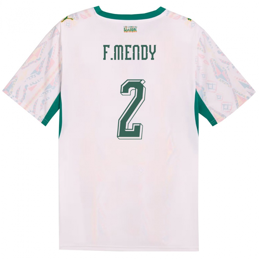 ילדים סנגל פורמוז מנדי #2 לבן ירוק צהוב ג'רזי ביתית 26-28 חולצה קצרה