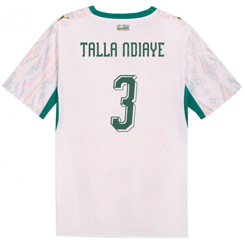 ילדים סנגל מור טאלה נדייה #3 לבן ירוק צהוב ג'רזי ביתית 26-28 חולצה קצרה