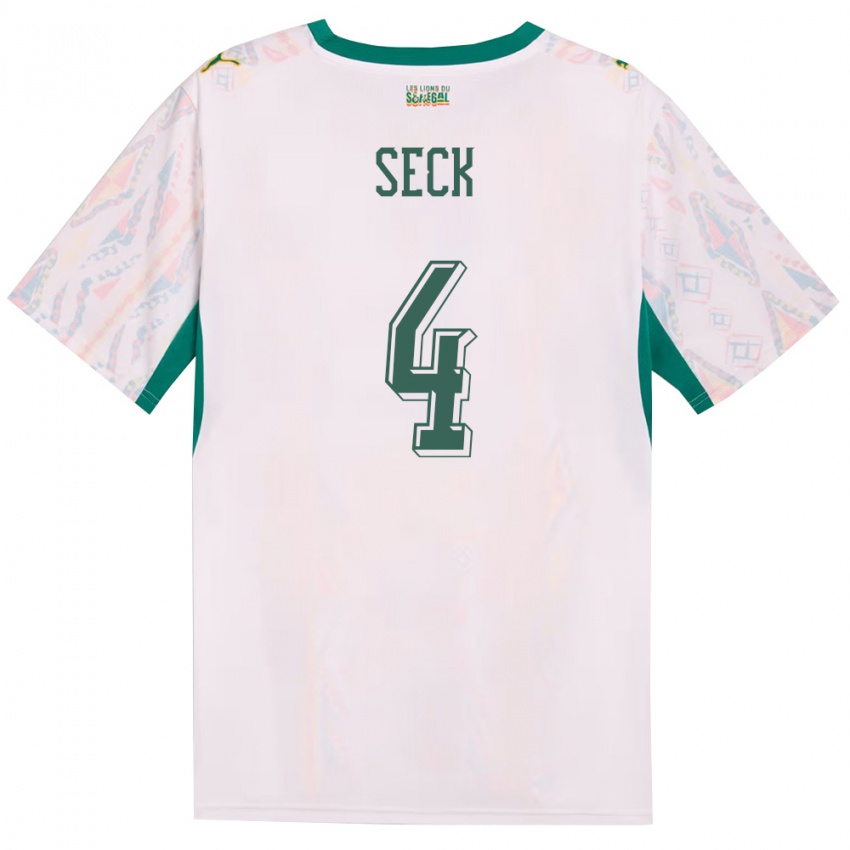 ילדים סנגל עבדוליי סק #4 לבן ירוק צהוב ג'רזי ביתית 26-28 חולצה קצרה