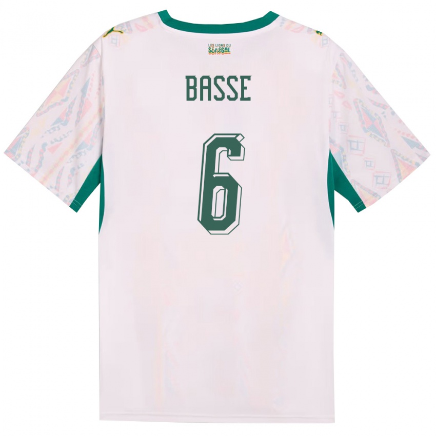 ילדים סנגל סולימאן בסה #6 לבן ירוק צהוב ג'רזי ביתית 26-28 חולצה קצרה