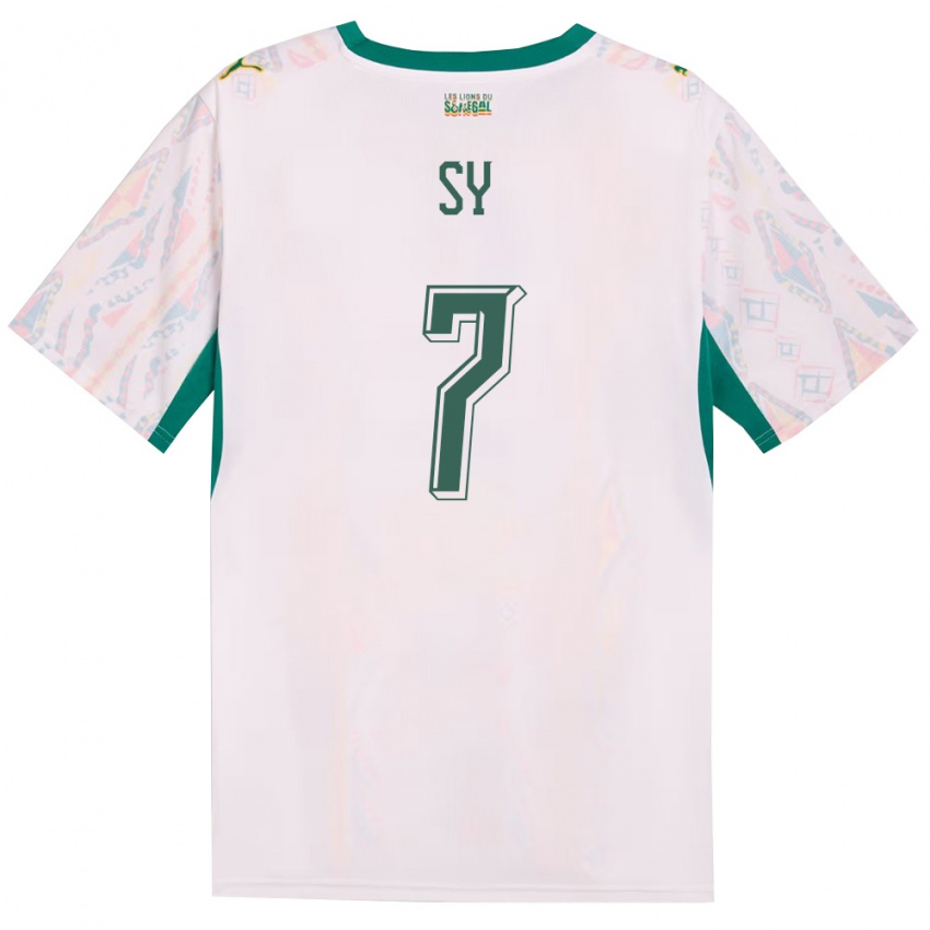 ילדים סנגל Mouhamed Sy #7 לבן ירוק צהוב ג'רזי ביתית 26-28 חולצה קצרה
