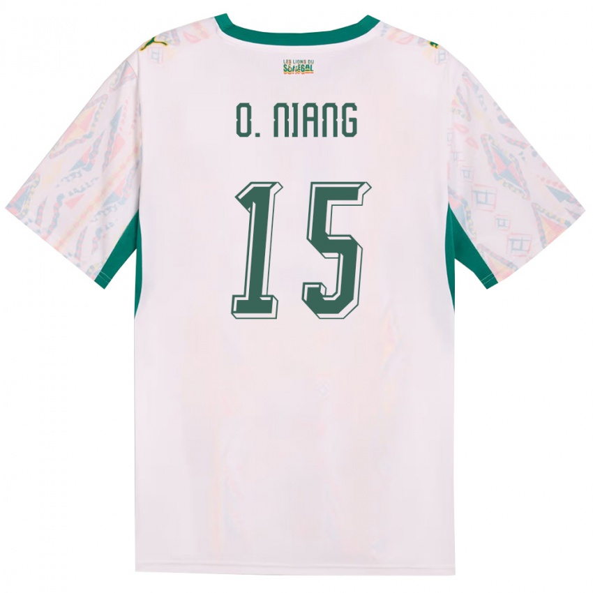 ילדים סנגל אוסיינו ניאנג #15 לבן ירוק צהוב ג'רזי ביתית 26-28 חולצה קצרה