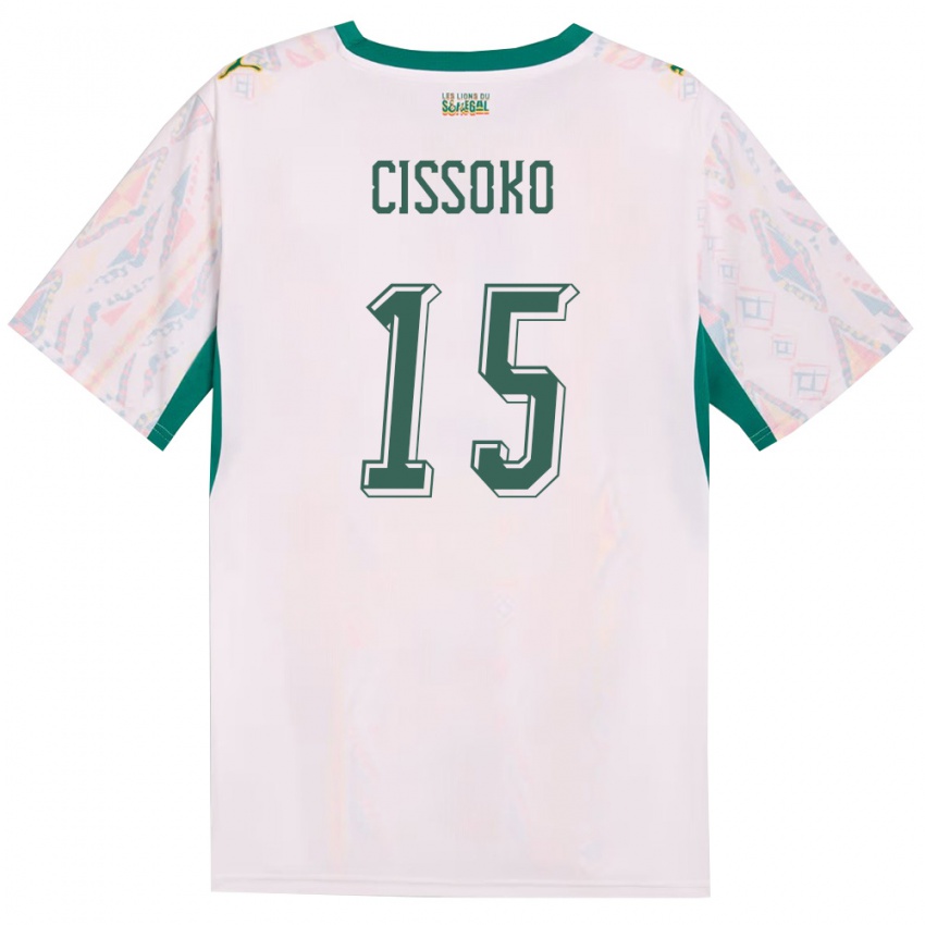 ילדים סנגל איברהימה סיסוקו #15 לבן ירוק צהוב ג'רזי ביתית 26-28 חולצה קצרה