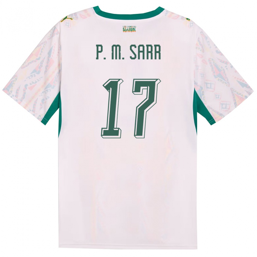 ילדים סנגל פפה מטר סאר #17 לבן ירוק צהוב ג'רזי ביתית 26-28 חולצה קצרה