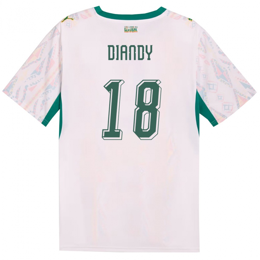 ילדים סנגל קלייטון דיאנדי #18 לבן ירוק צהוב ג'רזי ביתית 26-28 חולצה קצרה