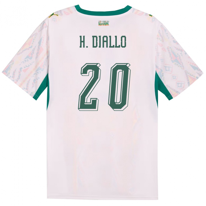 ילדים סנגל חביב דיאלו #20 לבן ירוק צהוב ג'רזי ביתית 26-28 חולצה קצרה