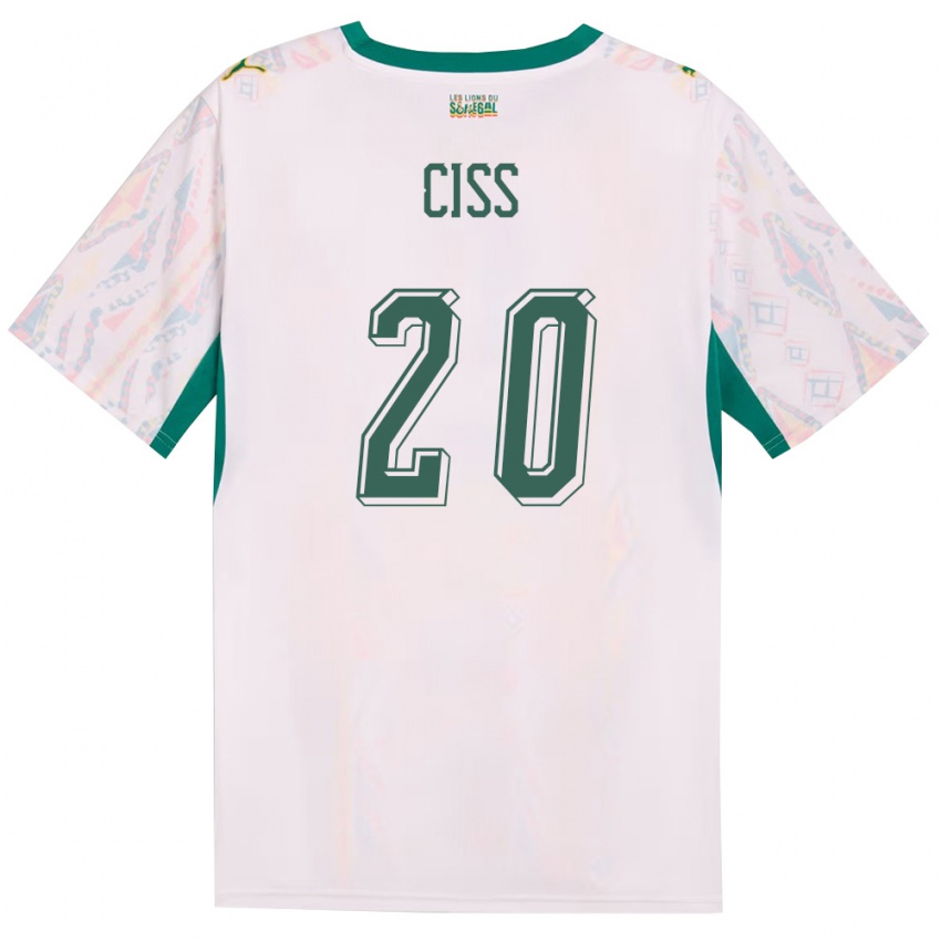 ילדים סנגל אמאדו קיס #20 לבן ירוק צהוב ג'רזי ביתית 26-28 חולצה קצרה