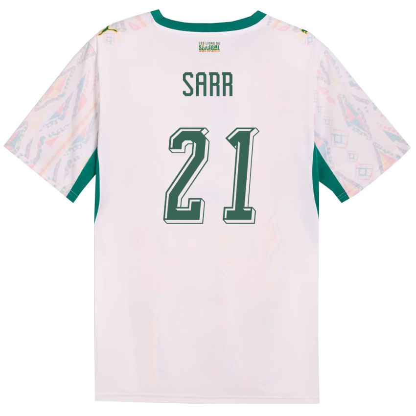 ילדים סנגל Assane Sarr #21 לבן ירוק צהוב ג'רזי ביתית 26-28 חולצה קצרה