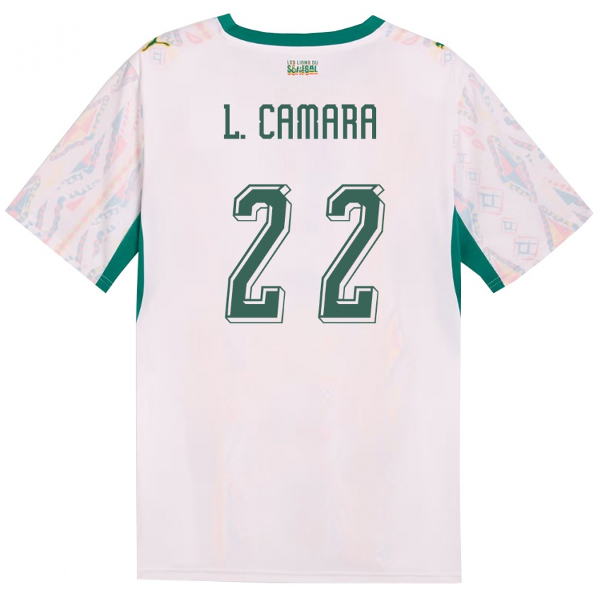 ילדים סנגל ממאדו למין קמארה #22 לבן ירוק צהוב ג'רזי ביתית 26-28 חולצה קצרה