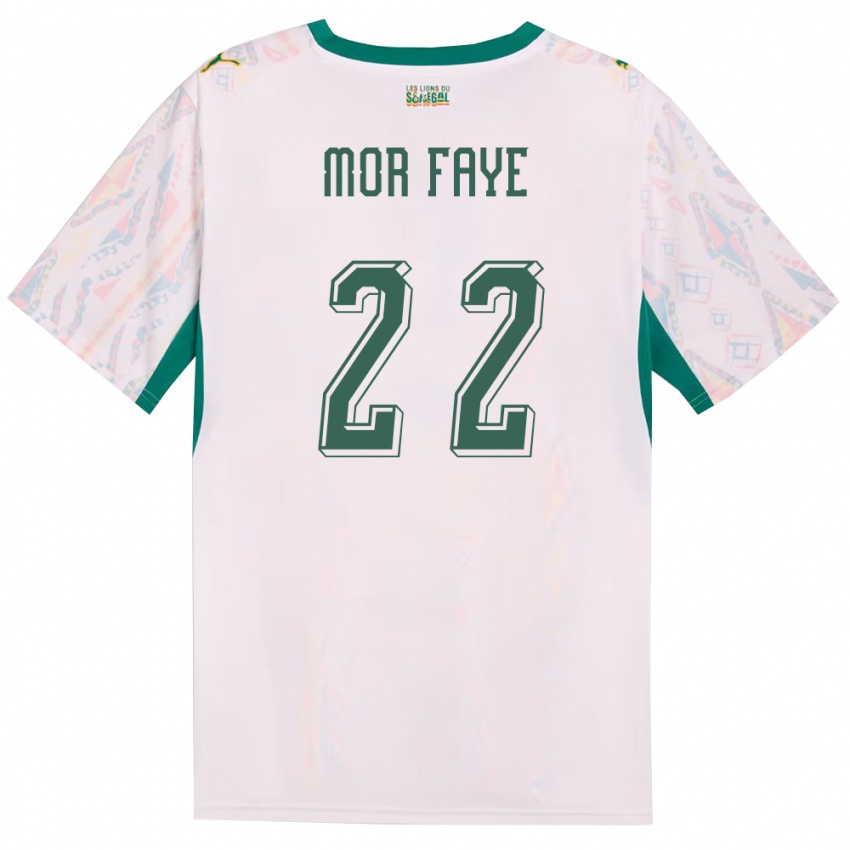 ילדים סנגל מיים מור פיי #22 לבן ירוק צהוב ג'רזי ביתית 26-28 חולצה קצרה