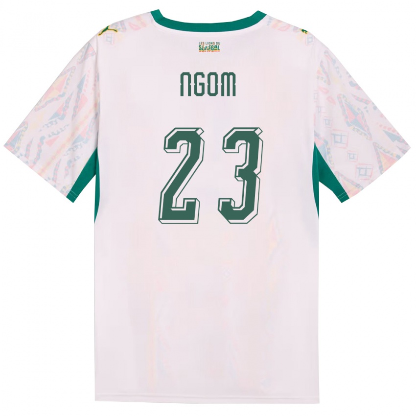 ילדים סנגל אסטו נגום #23 לבן ירוק צהוב ג'רזי ביתית 26-28 חולצה קצרה