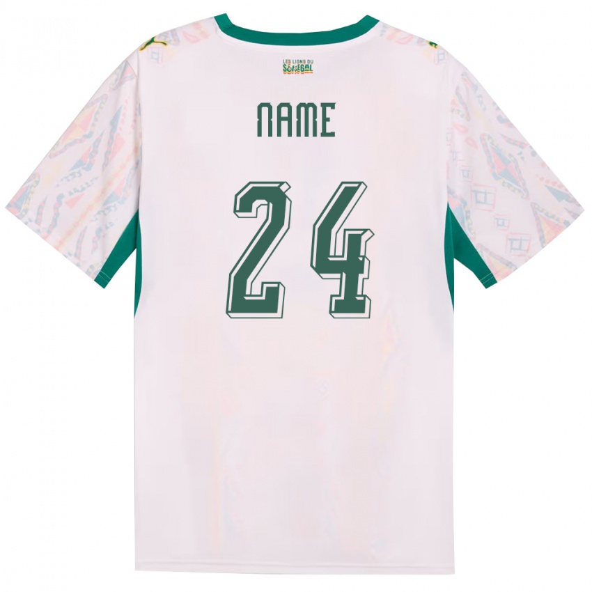 ילדים סנגל מוסטאפה נאמה #24 לבן ירוק צהוב ג'רזי ביתית 26-28 חולצה קצרה