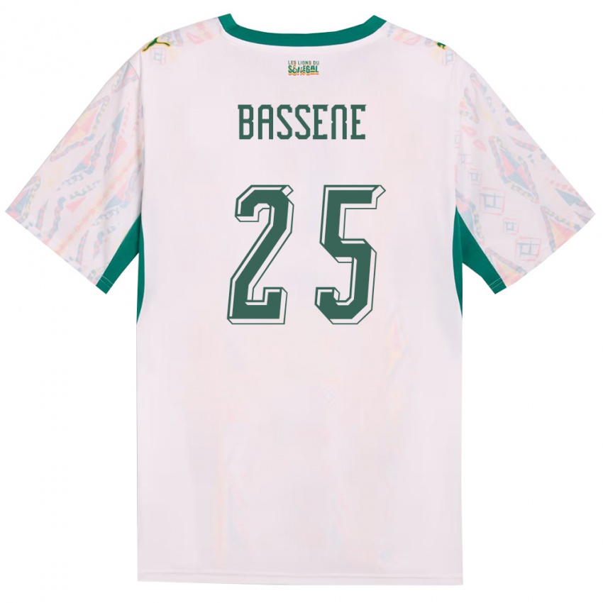 ילדים סנגל פסקלין באסן #25 לבן ירוק צהוב ג'רזי ביתית 26-28 חולצה קצרה