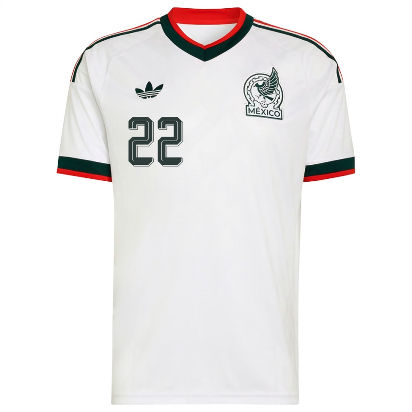 ילדים מקסיקו הירבינג לוסאנו #22 לבן בורדו ירוק הרחק ג'רזי 26-28 חולצה קצרה