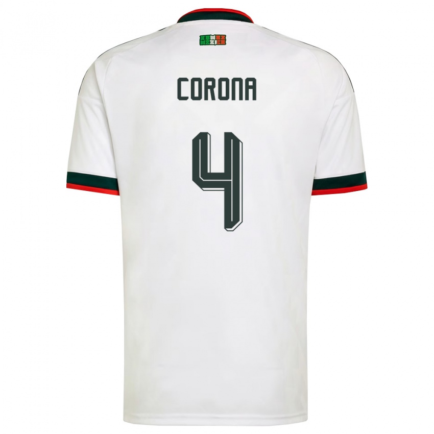 ילדים מקסיקו Michael Corona #4 לבן בורדו ירוק הרחק ג'רזי 26-28 חולצה קצרה
