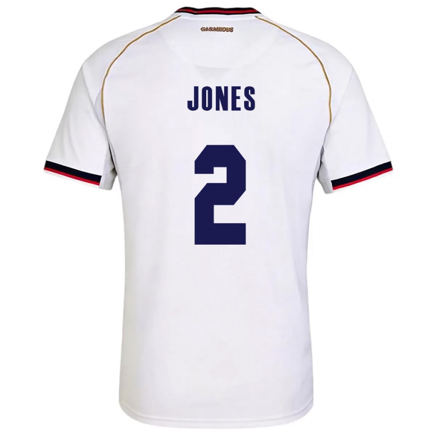 ילדים פנמה Joseph Jones #2 לבן אדום הרחק ג'רזי 26-28 חולצה קצרה