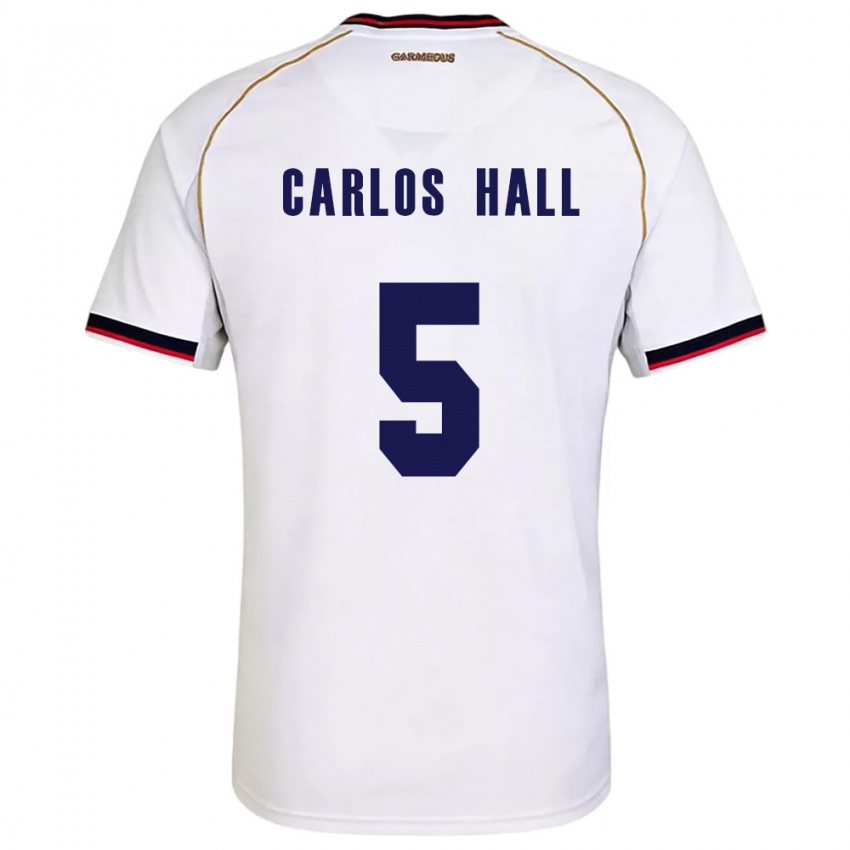 ילדים פנמה Juan Carlos Hall #5 לבן אדום הרחק ג'רזי 26-28 חולצה קצרה