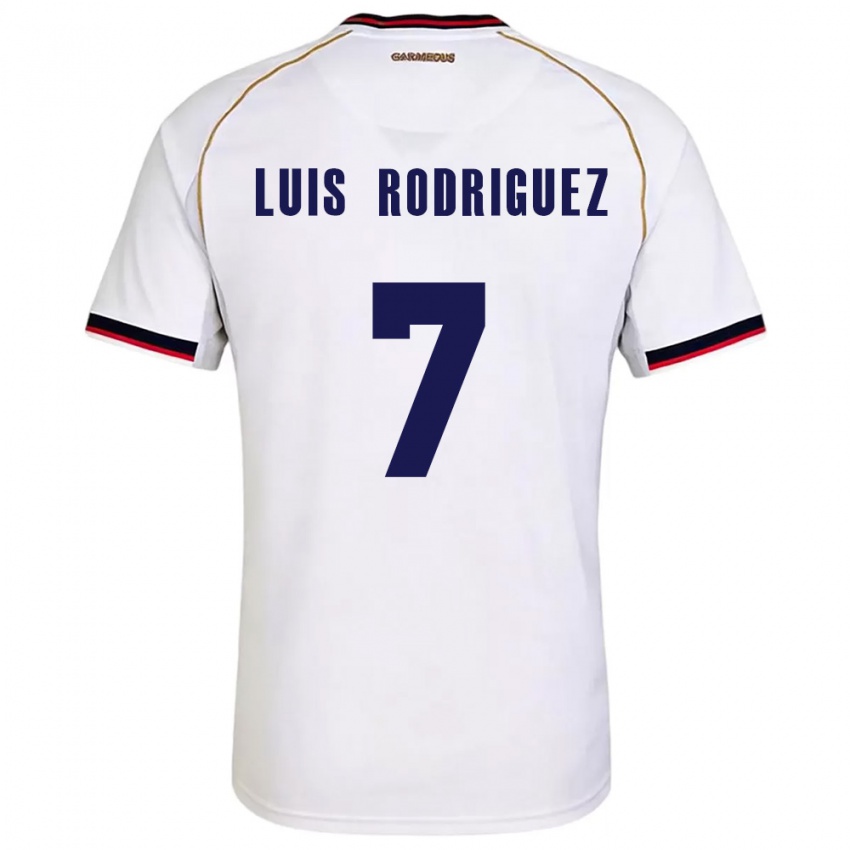 ילדים פנמה José Luis Rodríguez #7 לבן אדום הרחק ג'רזי 26-28 חולצה קצרה