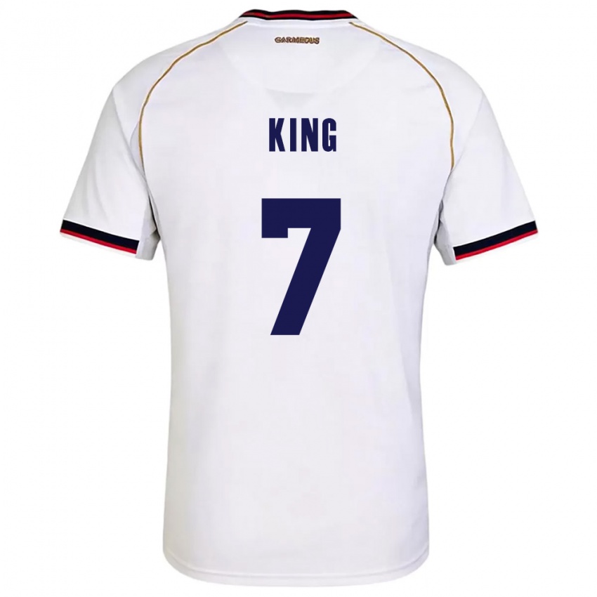 ילדים פנמה Sherline King #7 לבן אדום הרחק ג'רזי 26-28 חולצה קצרה