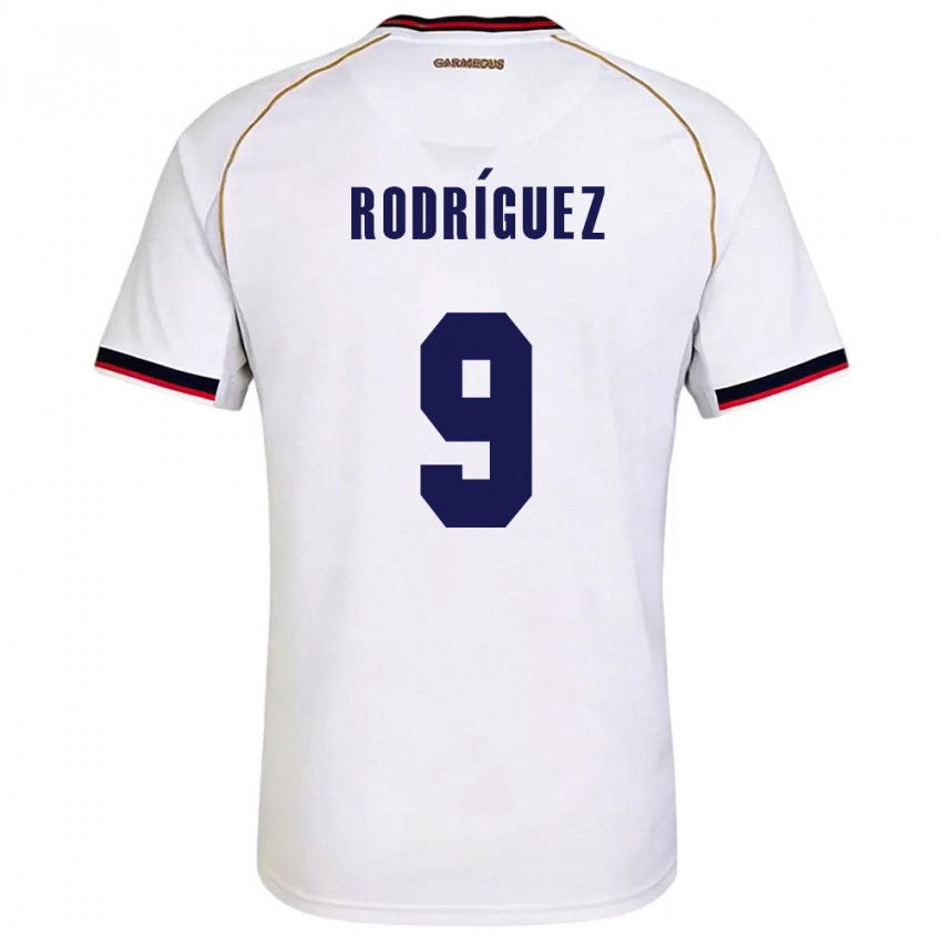 ילדים פנמה Emanuel Rodríguez #9 לבן אדום הרחק ג'רזי 26-28 חולצה קצרה