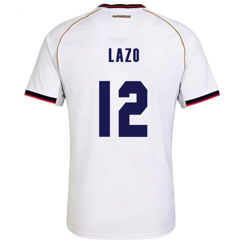 ילדים פנמה Luis Lazo #12 לבן אדום הרחק ג'רזי 26-28 חולצה קצרה
