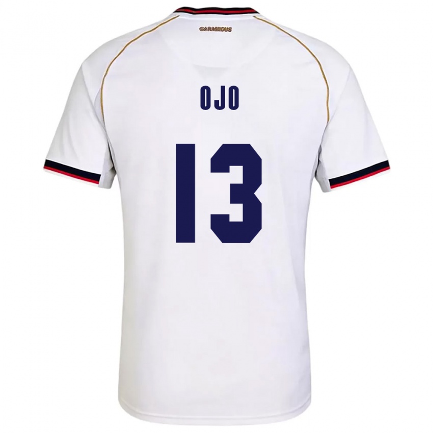 ילדים פנמה Anderson Ojo #13 לבן אדום הרחק ג'רזי 26-28 חולצה קצרה