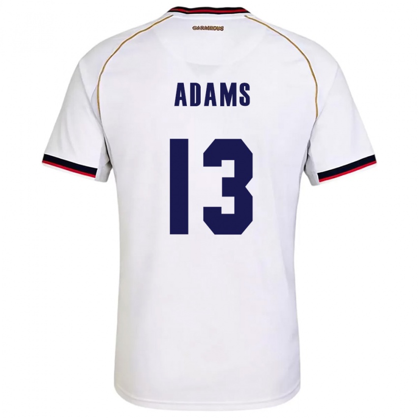 ילדים פנמה Alberto Adams #13 לבן אדום הרחק ג'רזי 26-28 חולצה קצרה