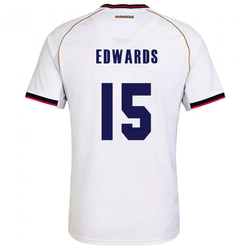 ילדים פנמה Emanuel Edwards #15 לבן אדום הרחק ג'רזי 26-28 חולצה קצרה