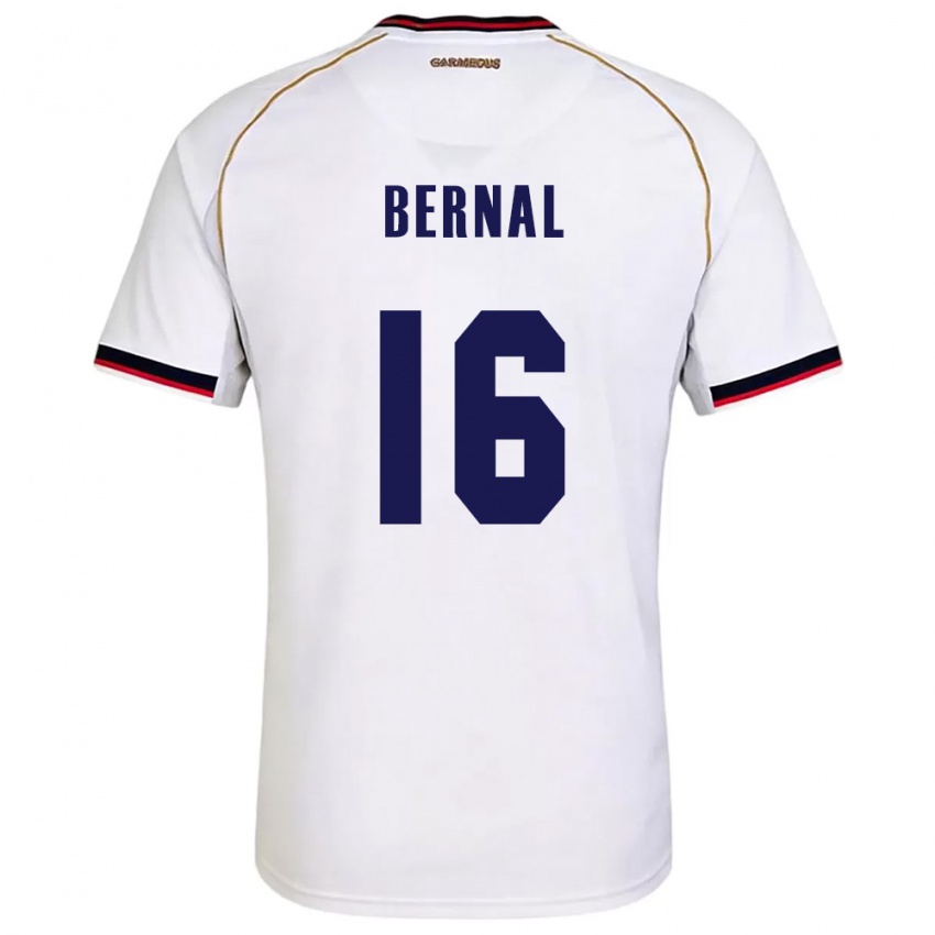 ילדים פנמה José Bernal #16 לבן אדום הרחק ג'רזי 26-28 חולצה קצרה