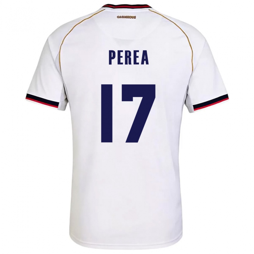 ילדים פנמה Anthony Perea #17 לבן אדום הרחק ג'רזי 26-28 חולצה קצרה