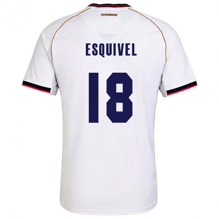 ילדים פנמה Juan Esquivel #18 לבן אדום הרחק ג'רזי 26-28 חולצה קצרה