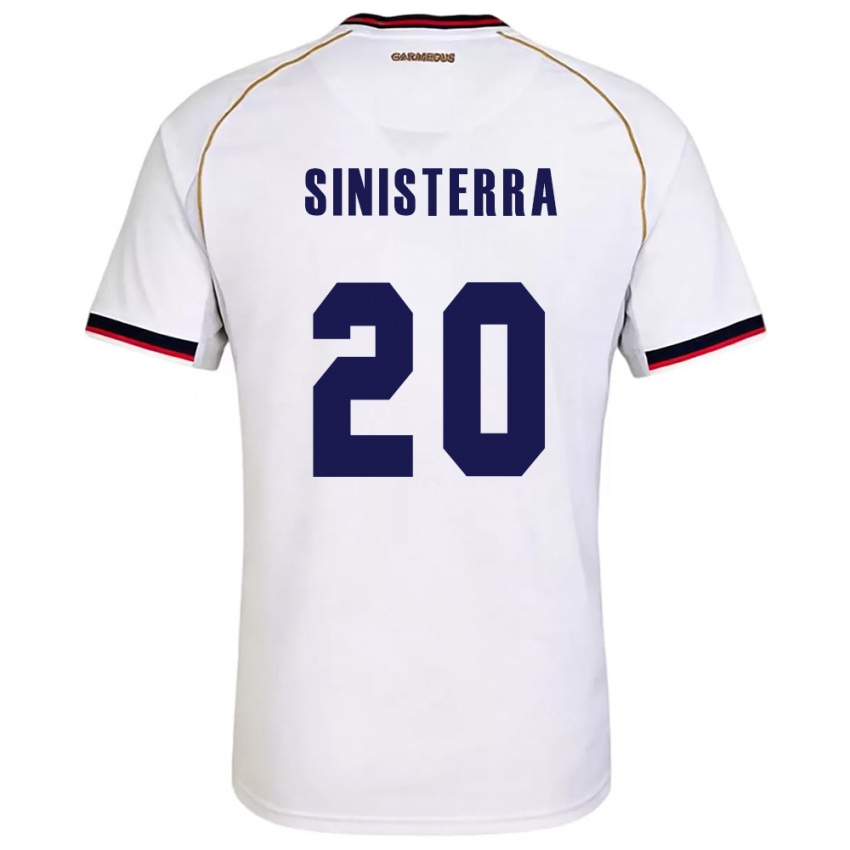 ילדים פנמה Carlos Sinisterra #20 לבן אדום הרחק ג'רזי 26-28 חולצה קצרה