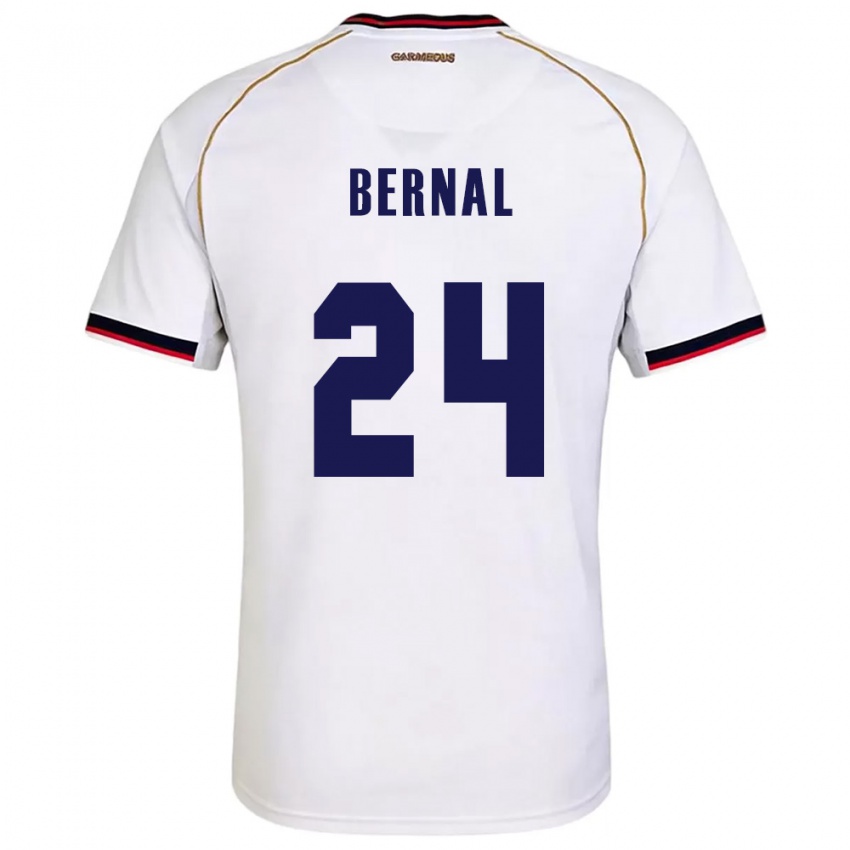 ילדים פנמה Kevin Bernal #24 לבן אדום הרחק ג'רזי 26-28 חולצה קצרה