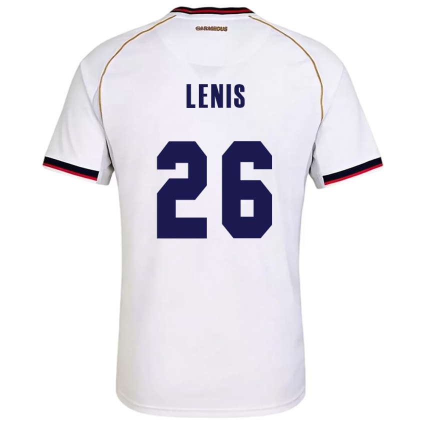 ילדים פנמה Kahiser Lenis #26 לבן אדום הרחק ג'רזי 26-28 חולצה קצרה