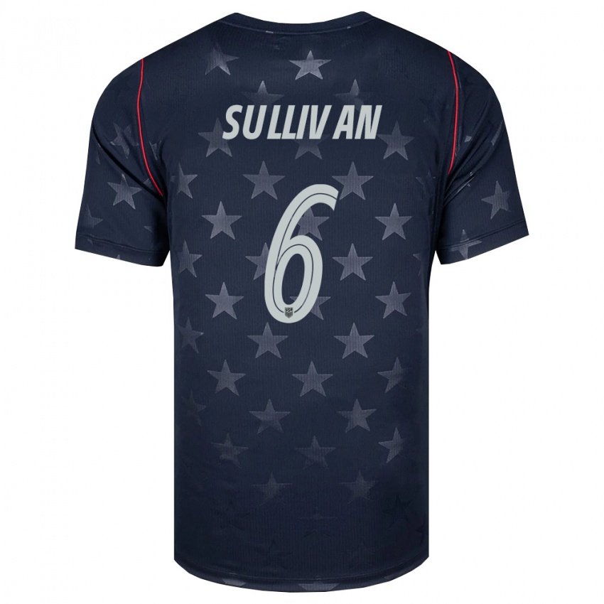 ילדים ארצות הברית Cavan Sullivan #6 שחור לבן אדום הרחק ג'רזי 26-28 חולצה קצרה
