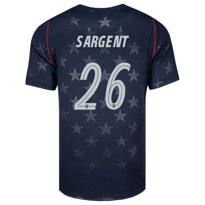 ילדים ארצות הברית ג'וש סרג'נט #26 שחור לבן אדום הרחק ג'רזי 26-28 חולצה קצרה