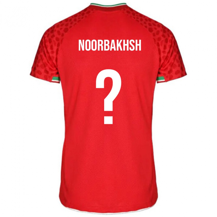 ילדים איראן Danial Noorbakhsh #0 אדום לבן הרחק ג'רזי 26-28 חולצה קצרה