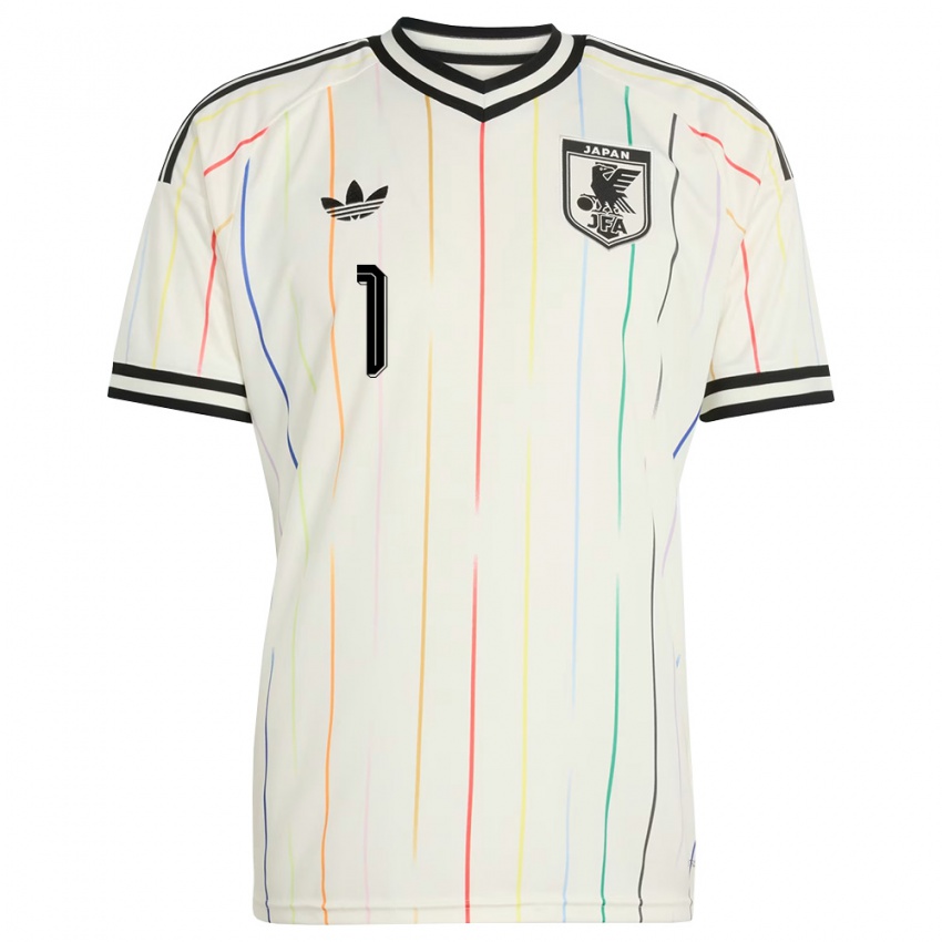 ילדים יַפָּן אייג'י קוואשימה #1 לבן שחור הרחק ג'רזי 26-28 חולצה קצרה