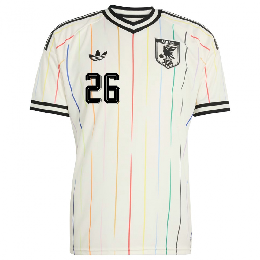 ילדים יַפָּן הירוטו קנדה #26 לבן שחור הרחק ג'רזי 26-28 חולצה קצרה