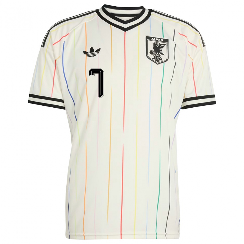 ילדים יַפָּן קוסוקה מטסומורה #7 לבן שחור הרחק ג'רזי 26-28 חולצה קצרה