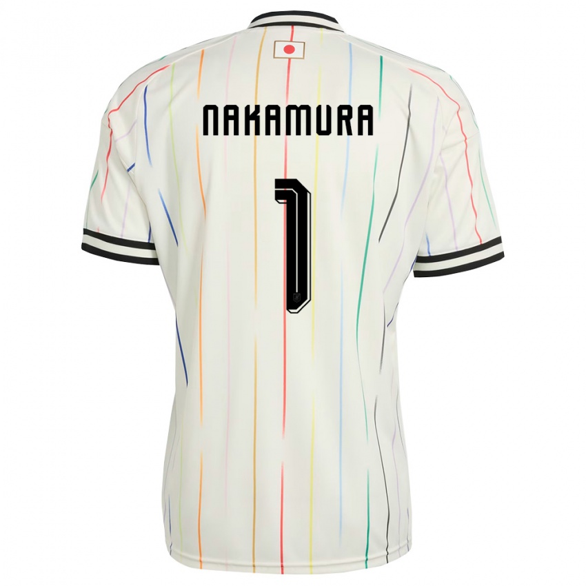 ילדים יַפָּן קייסוקה נאקאמורה #1 לבן שחור הרחק ג'רזי 26-28 חולצה קצרה