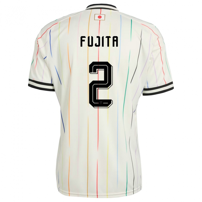 ילדים יַפָּן Asuto Fujita #2 לבן שחור הרחק ג'רזי 26-28 חולצה קצרה