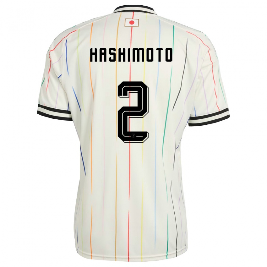 ילדים יַפָּן ריקו האשימוטו #2 לבן שחור הרחק ג'רזי 26-28 חולצה קצרה