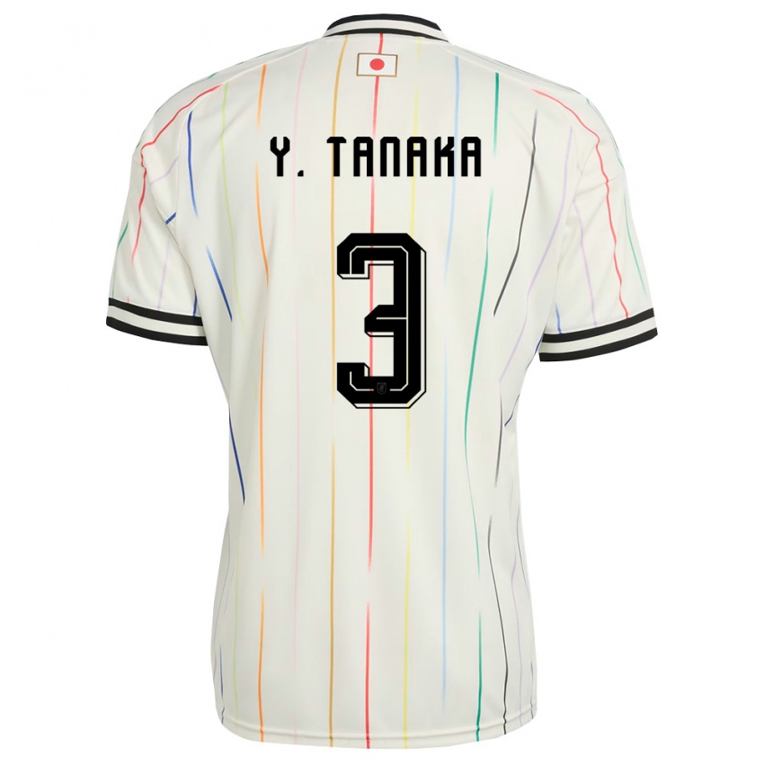 ילדים יַפָּן יושיטקה טנאקה #3 לבן שחור הרחק ג'רזי 26-28 חולצה קצרה