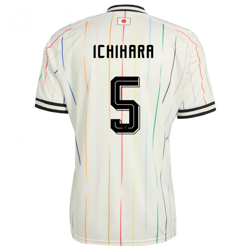 ילדים יַפָּן ריון איצ'יהארה #5 לבן שחור הרחק ג'רזי 26-28 חולצה קצרה