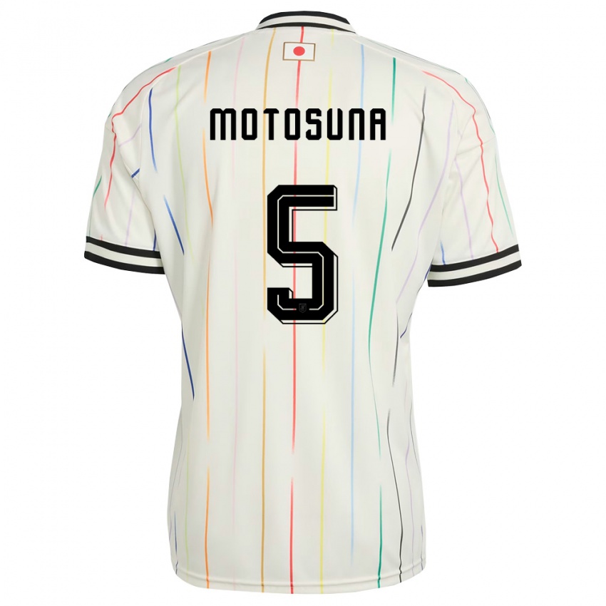 ילדים יַפָּן Anthony Motosuna #5 לבן שחור הרחק ג'רזי 26-28 חולצה קצרה