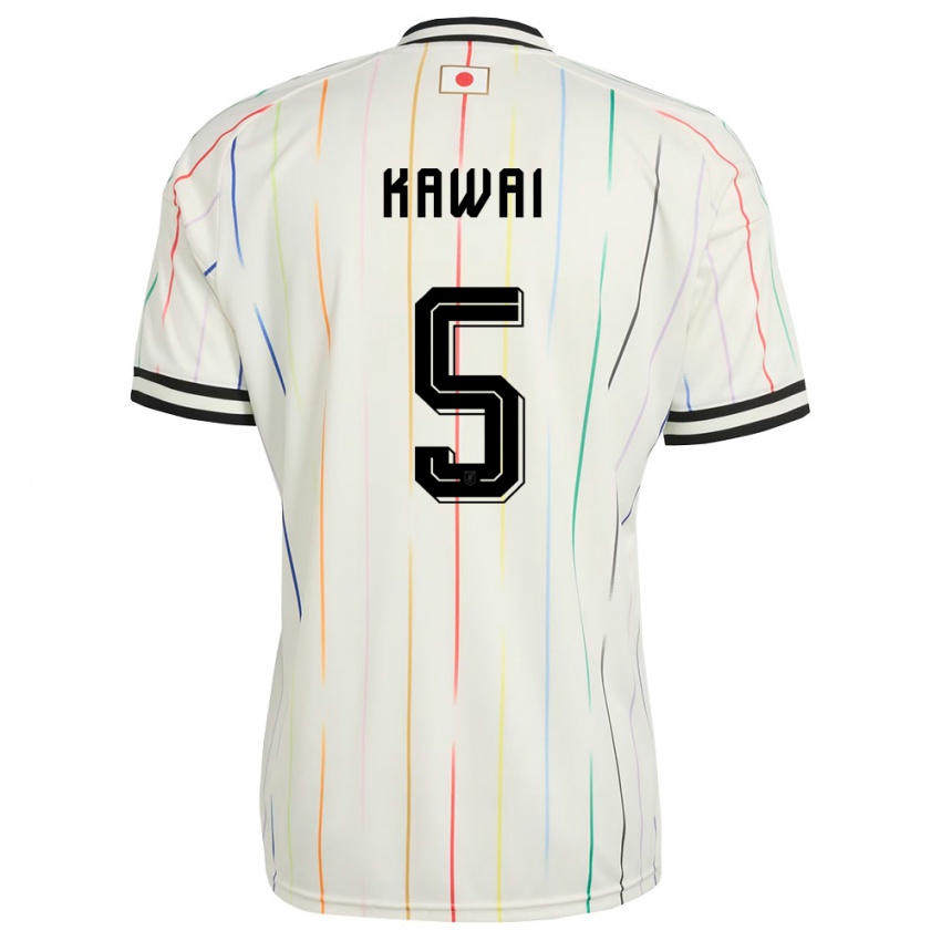 ילדים יַפָּן Kairi Kawai #5 לבן שחור הרחק ג'רזי 26-28 חולצה קצרה