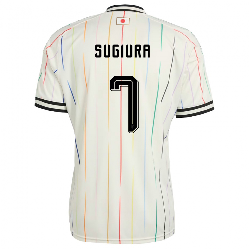 ילדים יַפָּן Shungo Sugiura #7 לבן שחור הרחק ג'רזי 26-28 חולצה קצרה