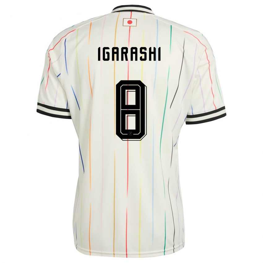 ילדים יַפָּן Ryo Igarashi #8 לבן שחור הרחק ג'רזי 26-28 חולצה קצרה